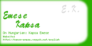 emese kapsa business card